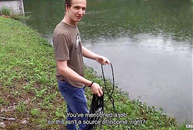 He Spots A Cute Twink Fishing And Offers Him Enough Cash To Make Him Suck His Dick - BIGSTR